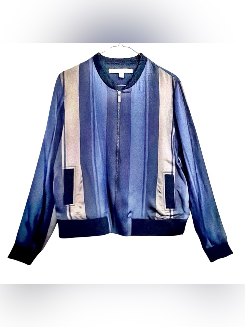 Nordstrom Collection Silk Striped
Bomber Jacket | Luxe Twill | Modern Classic